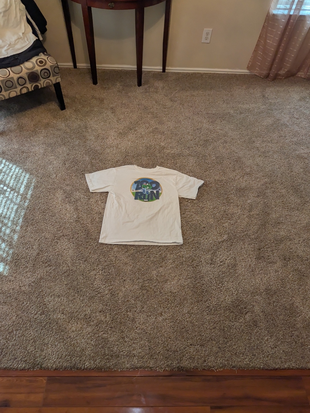 Vintage Fruit of the Loom 2008 Tulsa Zoo White New Balance Run T Shirt Medium